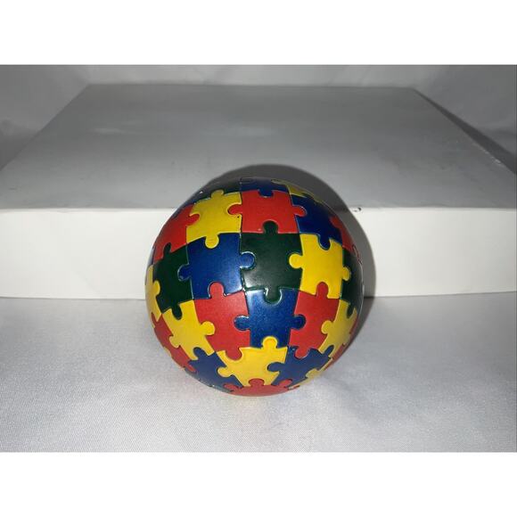 MAGNETIC MULTICOLOR Stainless Steel GLOBE JIGSAW PUZZLE Desk World Paper Weight - Picture 5 of 11